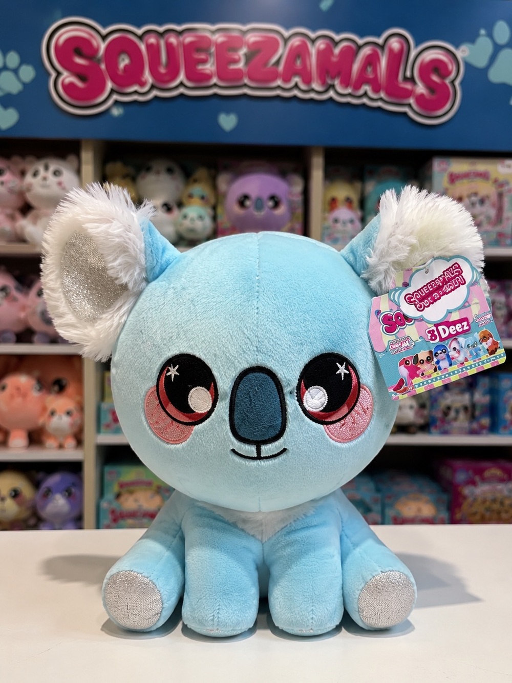 Squeezamals Kimmy Koala 3Deez Deluxe Slow Rise Foam Plush NWT Blue